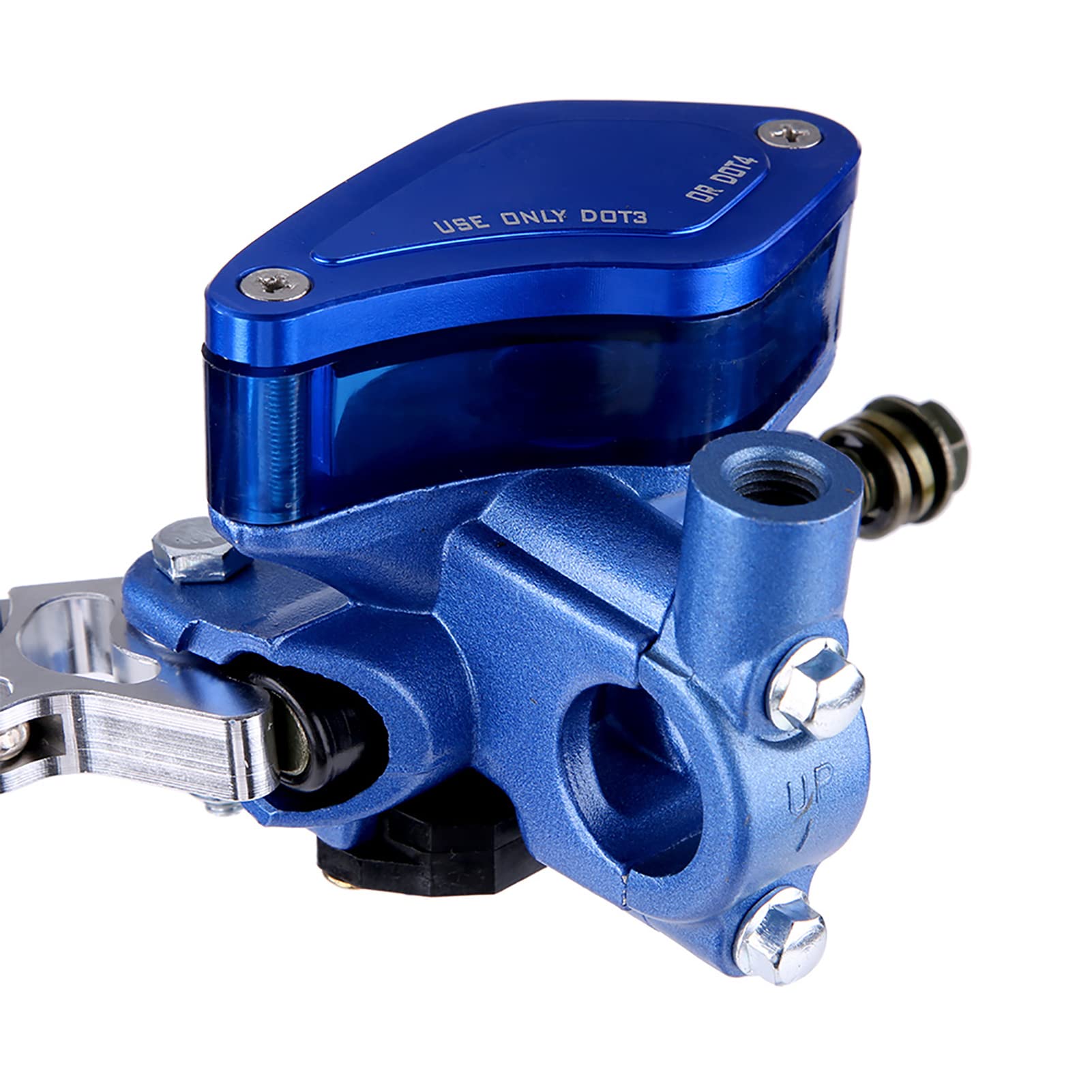Coppia di leve regolabili CNC da 22 mm per pompa freno idraulica e cilindro maestro frizione, per ricambi moto (blu)