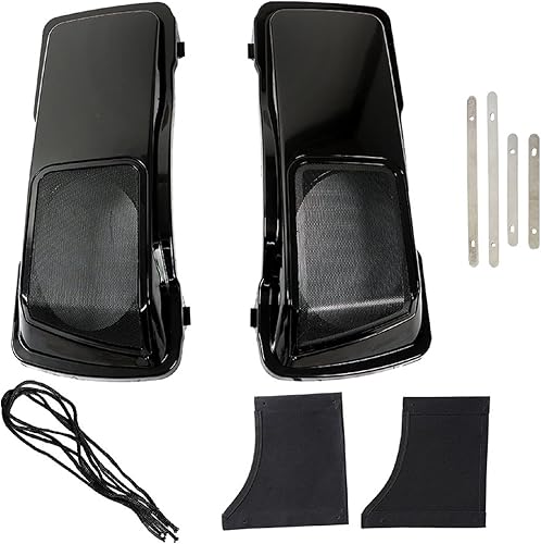 WFLNHB Tapas de altavoz CVO negras de 6 x 9 pulgadas de repuesto para alforjas Touring 1998-2013