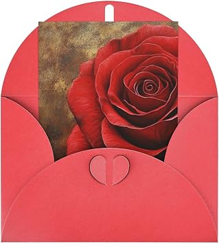 Blank Cards and Envelopes, red rose, Blank Greeting Cards, Blank Cards for All Occasion - Red