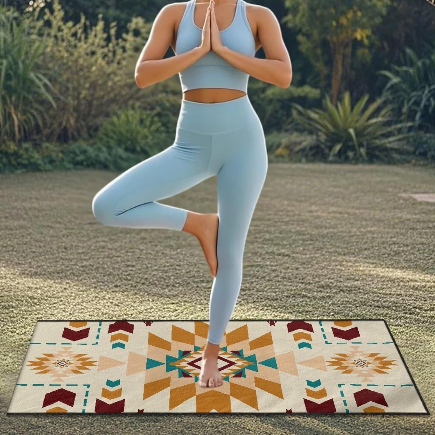 SEANATIVE Native Aztec Beach Sweat Towel Car Seat Cover for Gym Running Athletes Fitness Workout, Auto Seat Pet Protector, Sports Towel Seat Covers for Cars