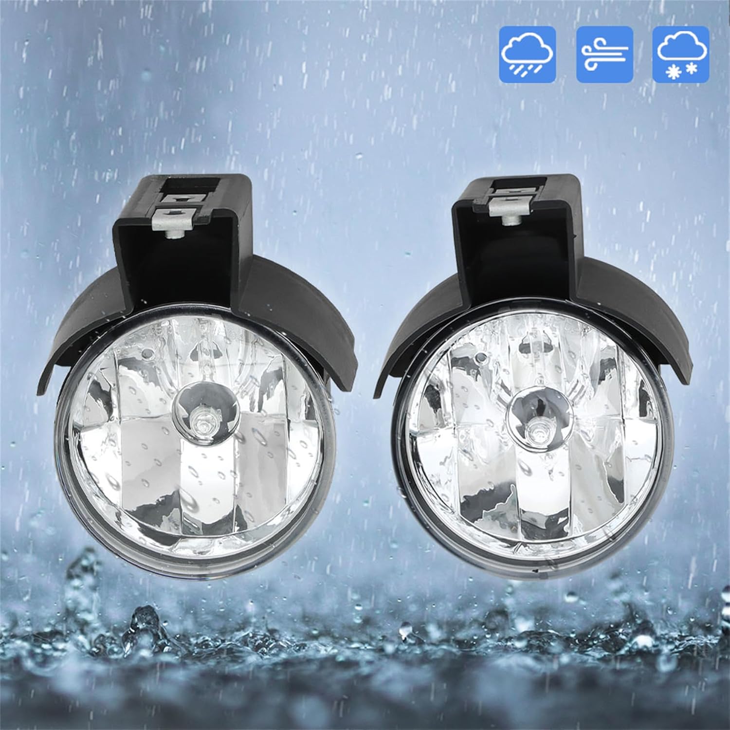 WFLNHB 1 Pair Fog Lights Replacement for Dakota 1997-2000 Durango 1998-2000 Clear Lens Driving Fog Light 55076792 CH2592104
