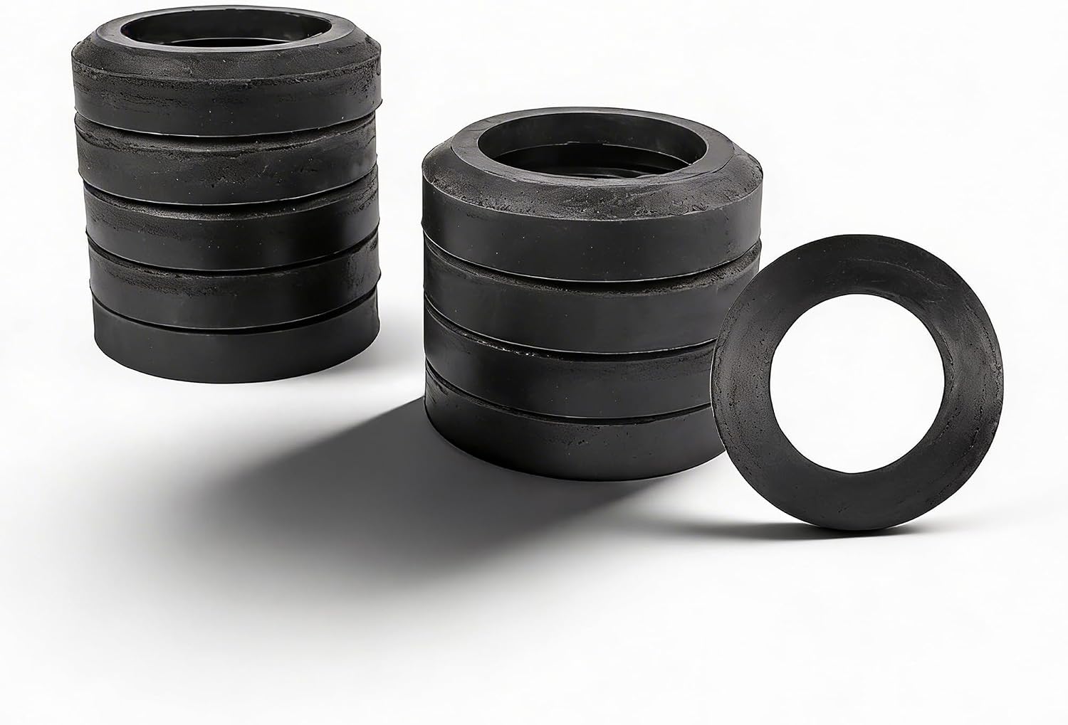 HIGHCRAFT 3 Inch Tank To Bowl Soft Round Rubber Gasket with Universal Fit 10 Pcs Rubber Gasket for Toilet Tank Seal|Black