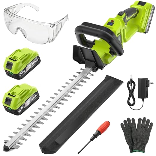 20" Brushless Cordless Hedge Trimmer w/2×3.0Ah Batteries - $99.99