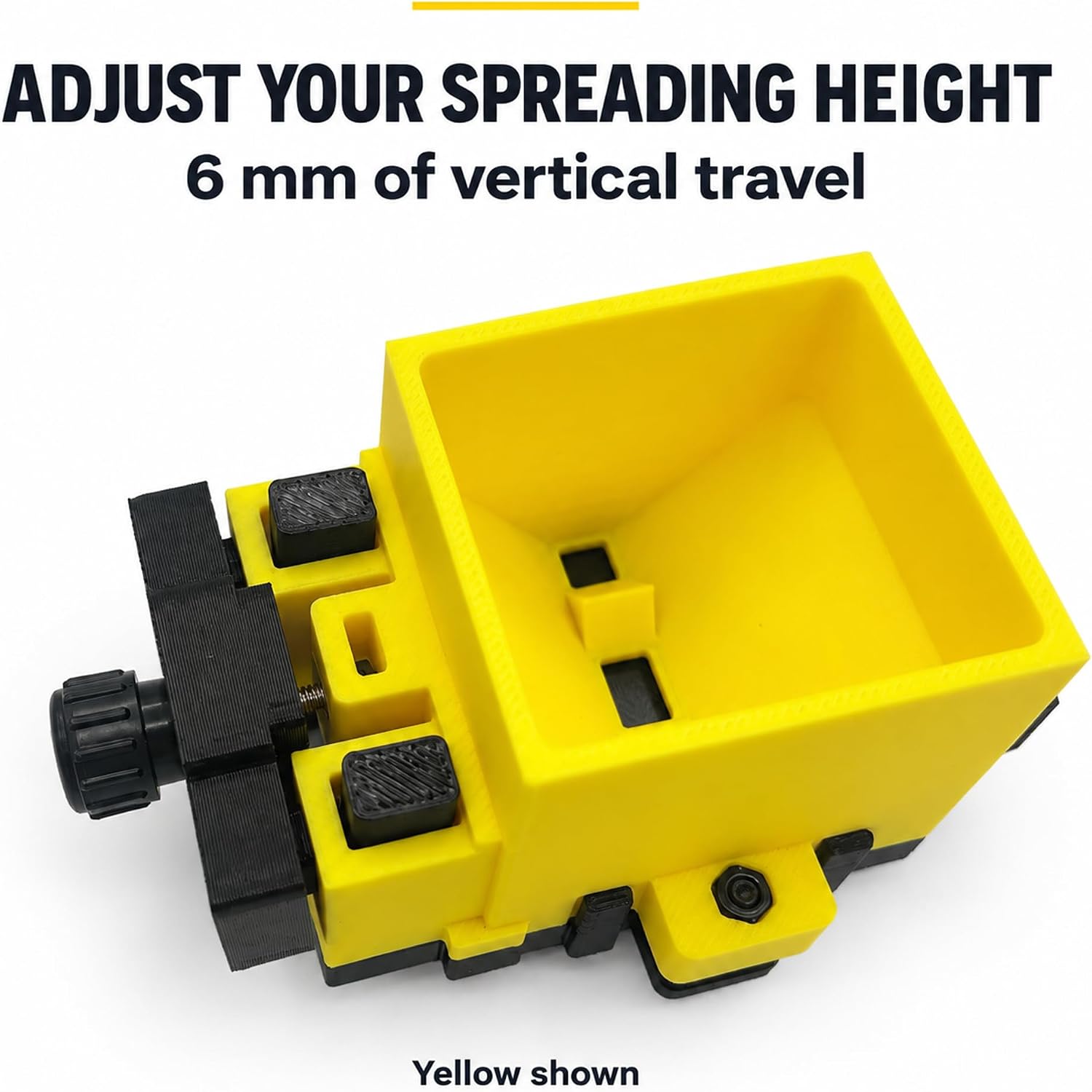 Adjustable HO Scale Ballast Spreader with Shutoff, Black