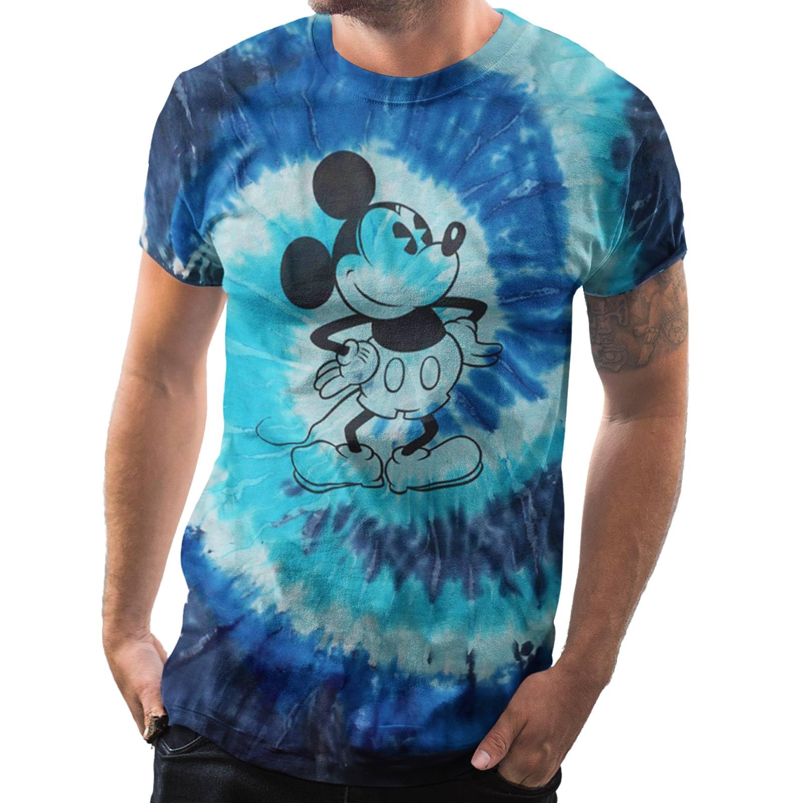 Disney Mickey Mouse Scene Me Classic Designs Adult Men's T-Shirt