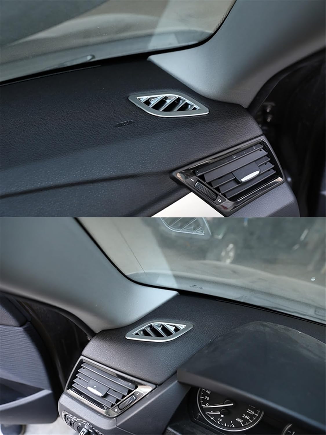 Decorative Stickers ABS Chrome Car Dashboard Air-Conditioning Air Outlet Frame Cover Trim for BMW X1 E84 2011-2015 Interior Accessories