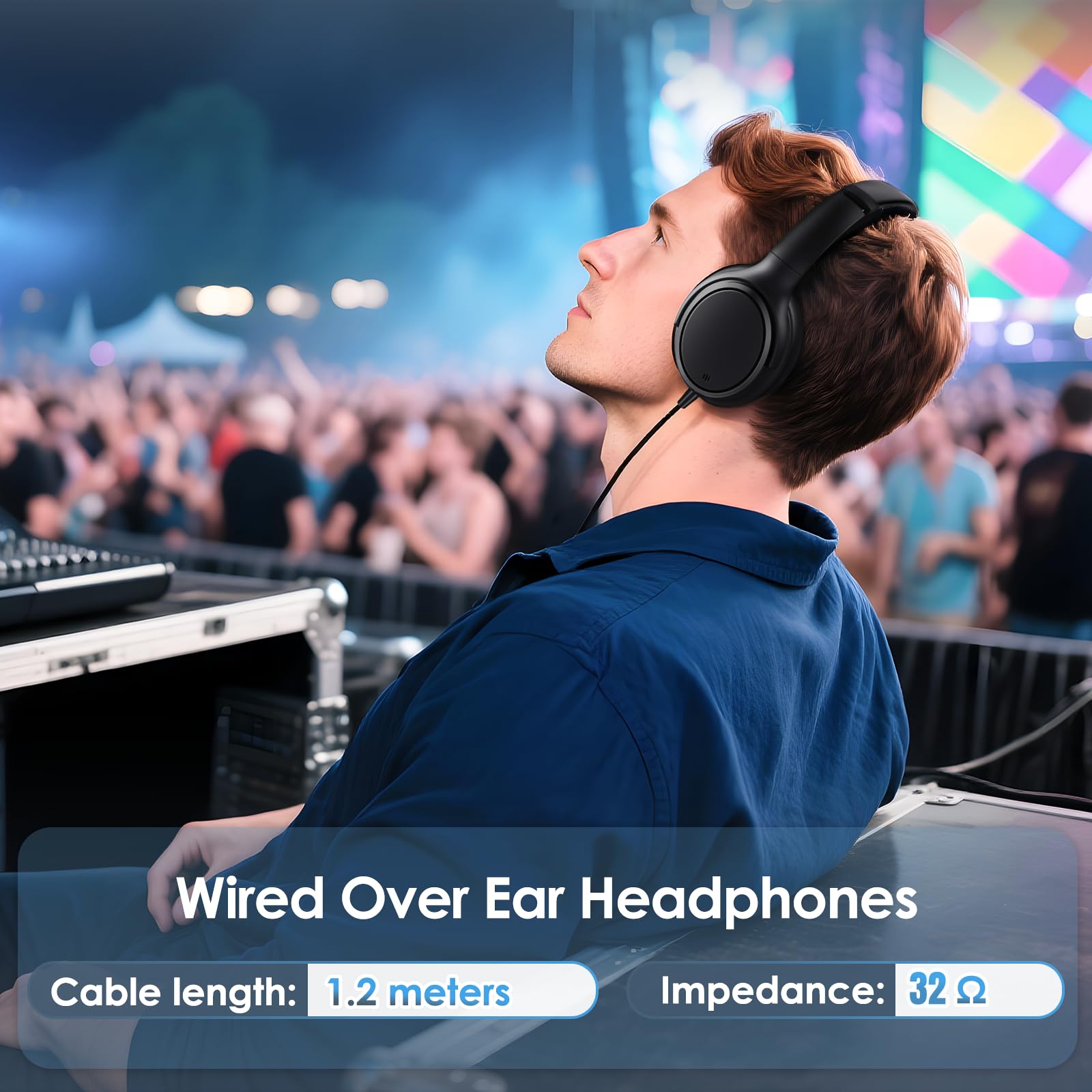 INFURTURE Kopfhörer USB C Kopfhörer mit Kabel Noise Cancelling Kopfhoerer Over Ear, 28 dB ANC, Leicht Kopfhörer für Schule/Reisen/iPhone 16/15, Samsung Galaxy S25/S24, Google Pixel 9