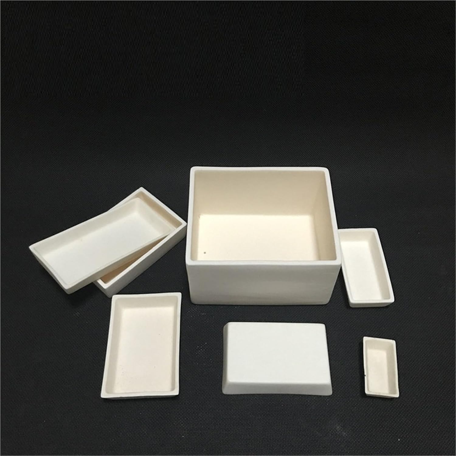 Square Shape 99% Alumina Combustion Boat Tube Furnace Corundum Crucible Melting Metal for Lab Casting Quartz Container(25x14x12)