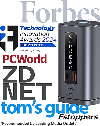 Miniatura 7 de Baseus Estación de acoplamiento, Spacemate(Win) 11 en 1, pantalla triple, HDMI y DP 4K, puertos USB A/C de 10 Gbps, Gigabit Ethernet, 100 W PD,