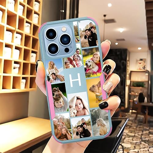 Miniatura 10 de Personalize Photo Case for iPhone 13 Pro Max Apple Phone Love 7 Collage Pattern - Imagen personalizada en el borde durosuaveparachoques 3 híbrido