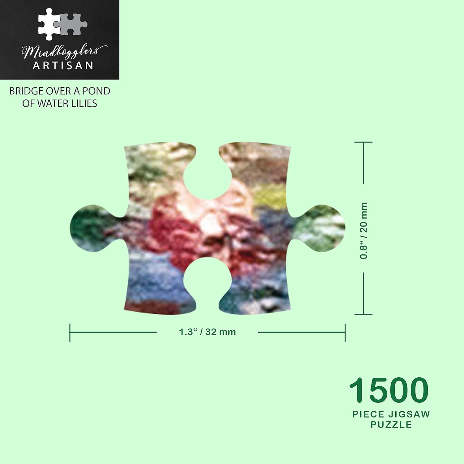 Hinkler Mindbogglers Platinum 1500-Piece Jigsaw Puzzle: Bridge Over a Pond of Water Lilies by Monet - Jigsaws for Adults -Deluxe Jigsaw Puzzles - 33x26in - Intricate Puzzles -Advanced Jigsaws-Hobbies