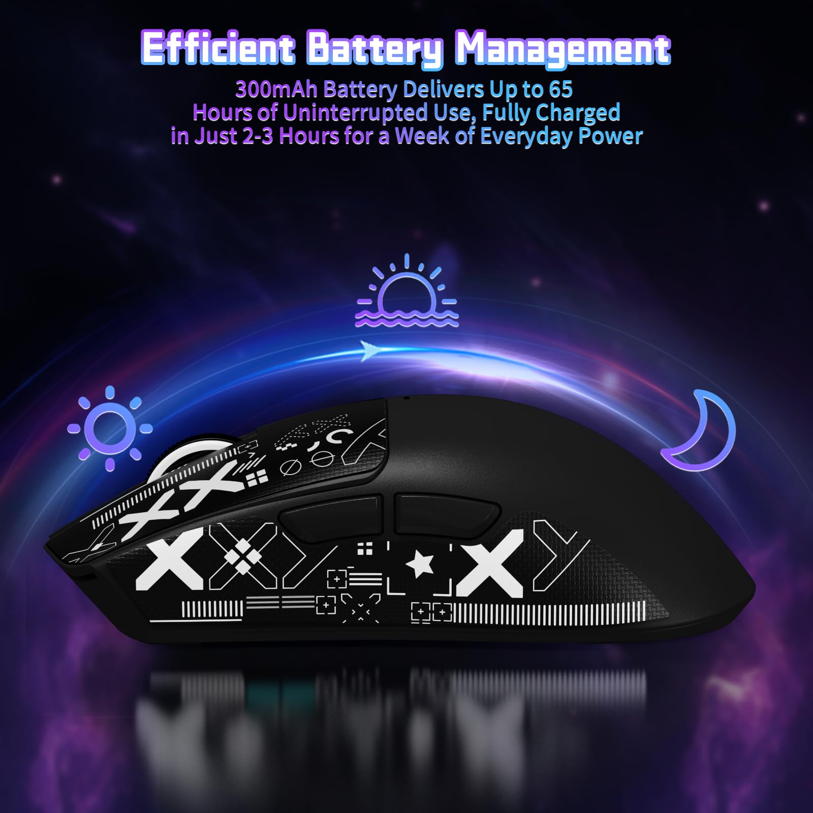 ATTACK SHARK X11 SE Ratón Gaming Inalámbrico, Sensor Gaming PixArt PAW3311, BT/2.4G Inalámbrico/Cableado, 22000 dpi, 65 Horas, Ratón para Oficina y Gaming para Win11/Xbox/PS/Mac (Negro + Cinta)