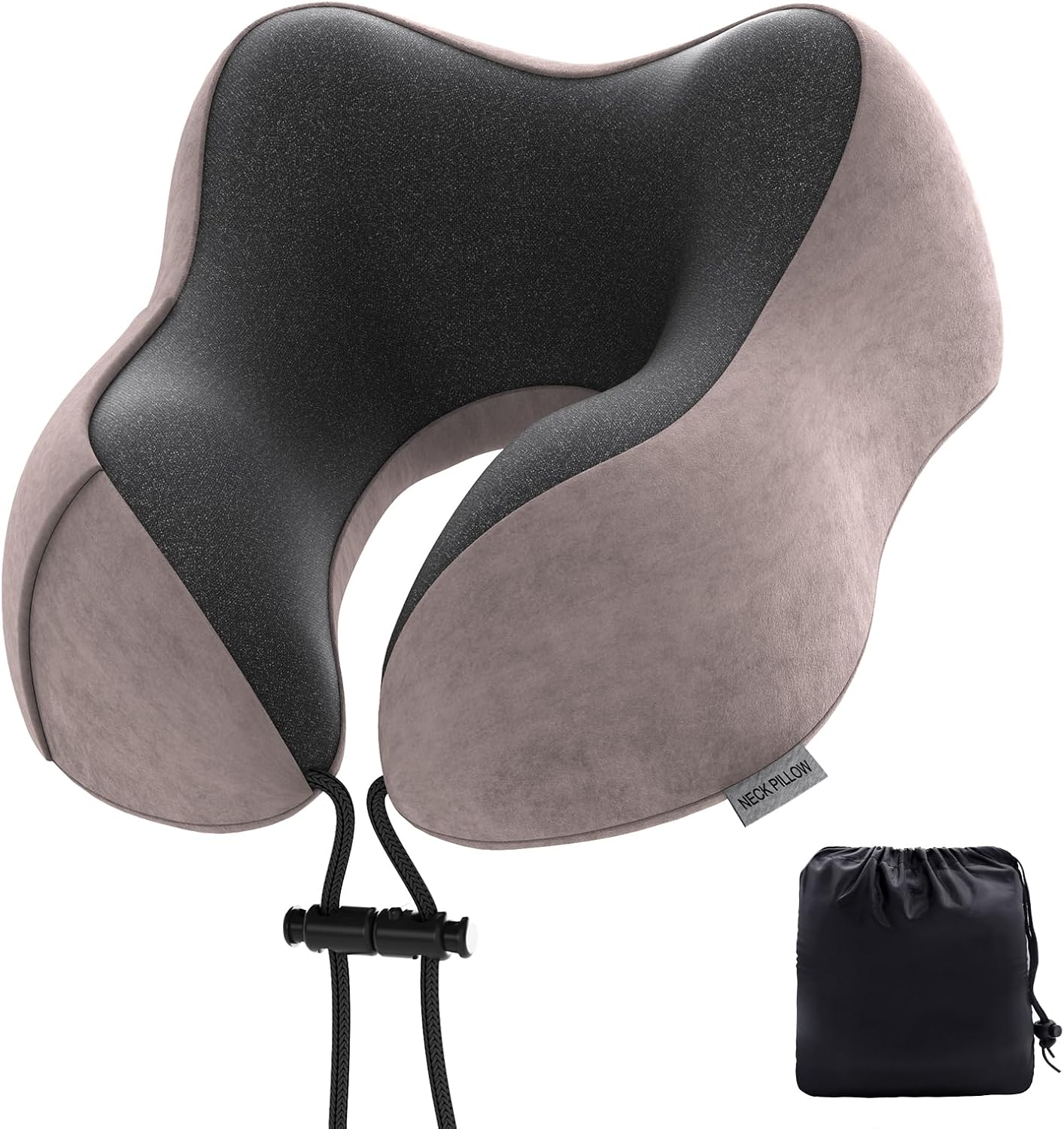 Travel Pillow Memory Foam Neck Pillow Lightweight Quick Pack for Airplane Train Car Neck Support Pillow for Travel Camping (Light Pink) Travel Pillow Memory Foam Neck Pillow Lightweight Quick Pack for Airplane Train Car Neck Support Pillow for Travel Camping (Light Pink)