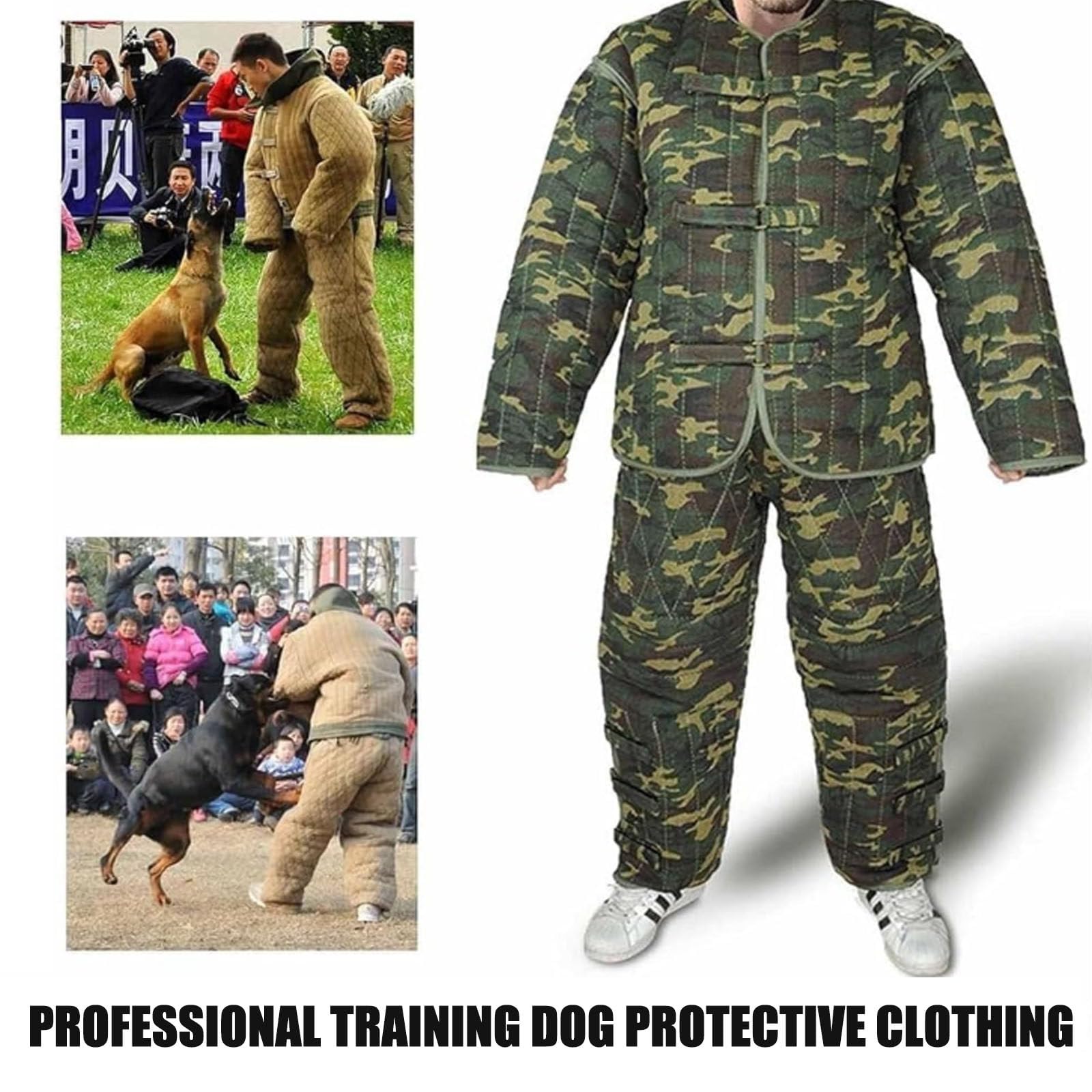 Ropa protectora para perros de adiestramiento, traje profesional de protección corporal para perros grandes, mangas antimordeduras, chaqueta y pantalones de adiestramiento para perros policía.