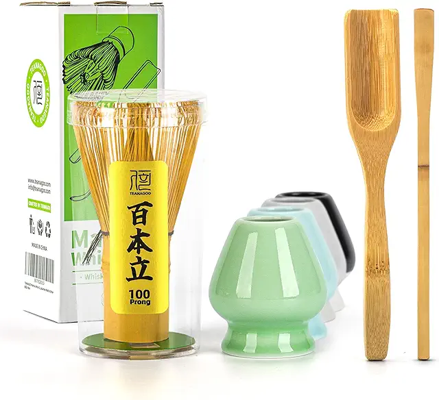 MA-01 Matcha Whisk Set: Traditional Chasen, Scoop, Spoon & Holder