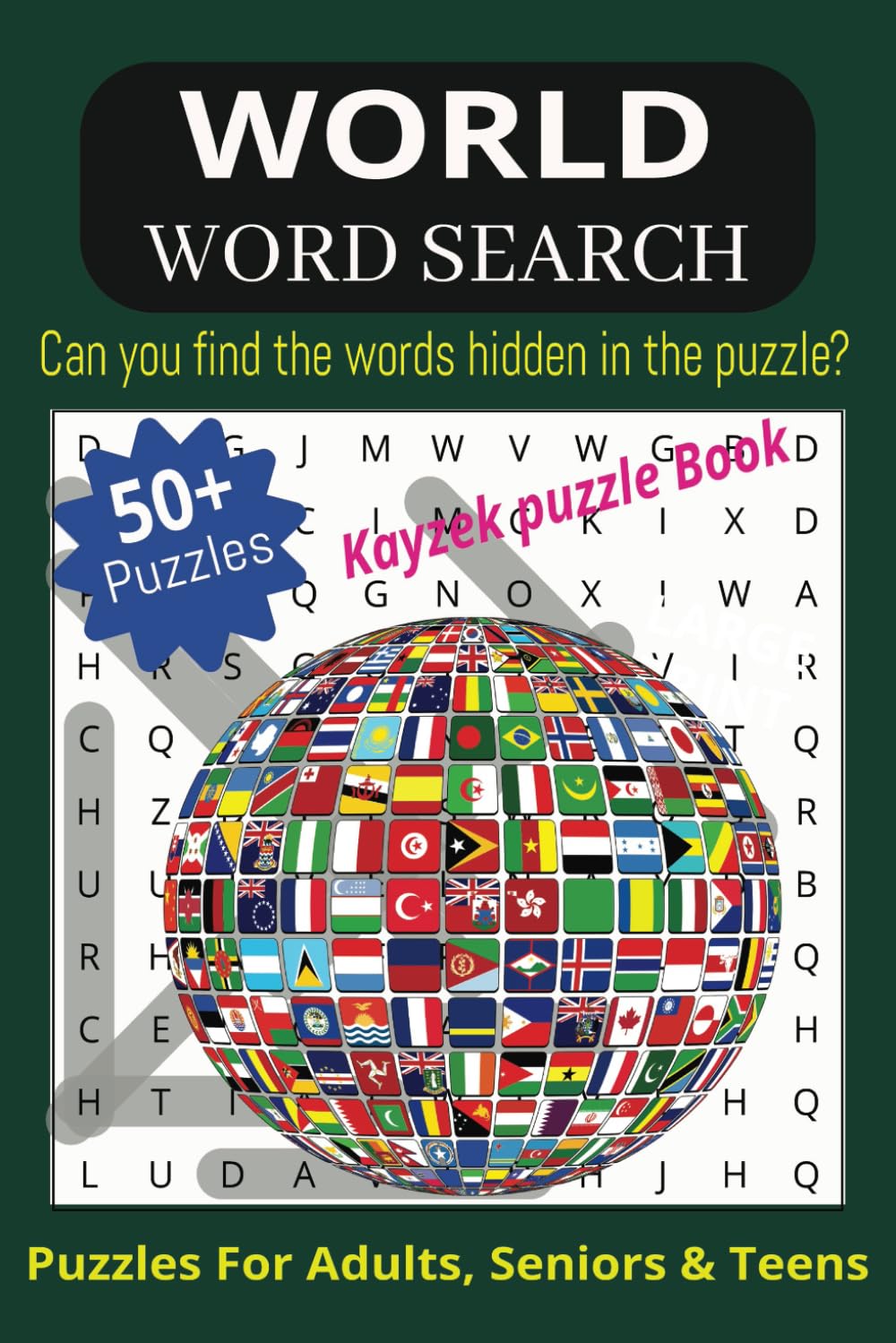 World Countries Word Search Puzzle Book: World Countries Word Searches with Easy-to-Read Print: Explore Africa, Europe, North America, Asia, South ... ... Perfect Gift for Vacations, & Holidays