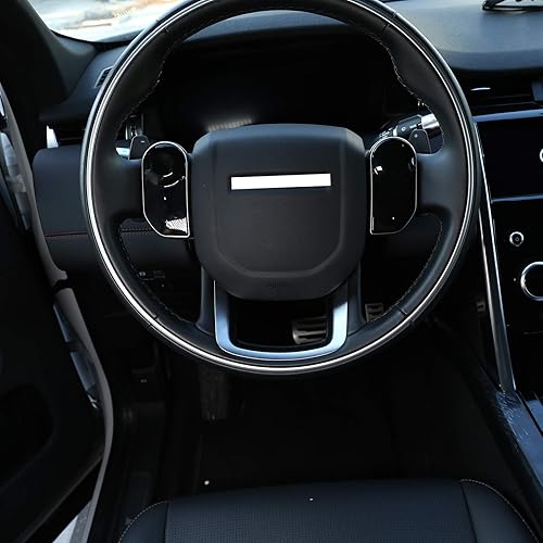 Miniatura 4 de Decoración para volante de automóvil de grano de madera de roble para Range Rover Sport 2014-2020, Velar Evoque L551 Discovery Sport 2017-2020