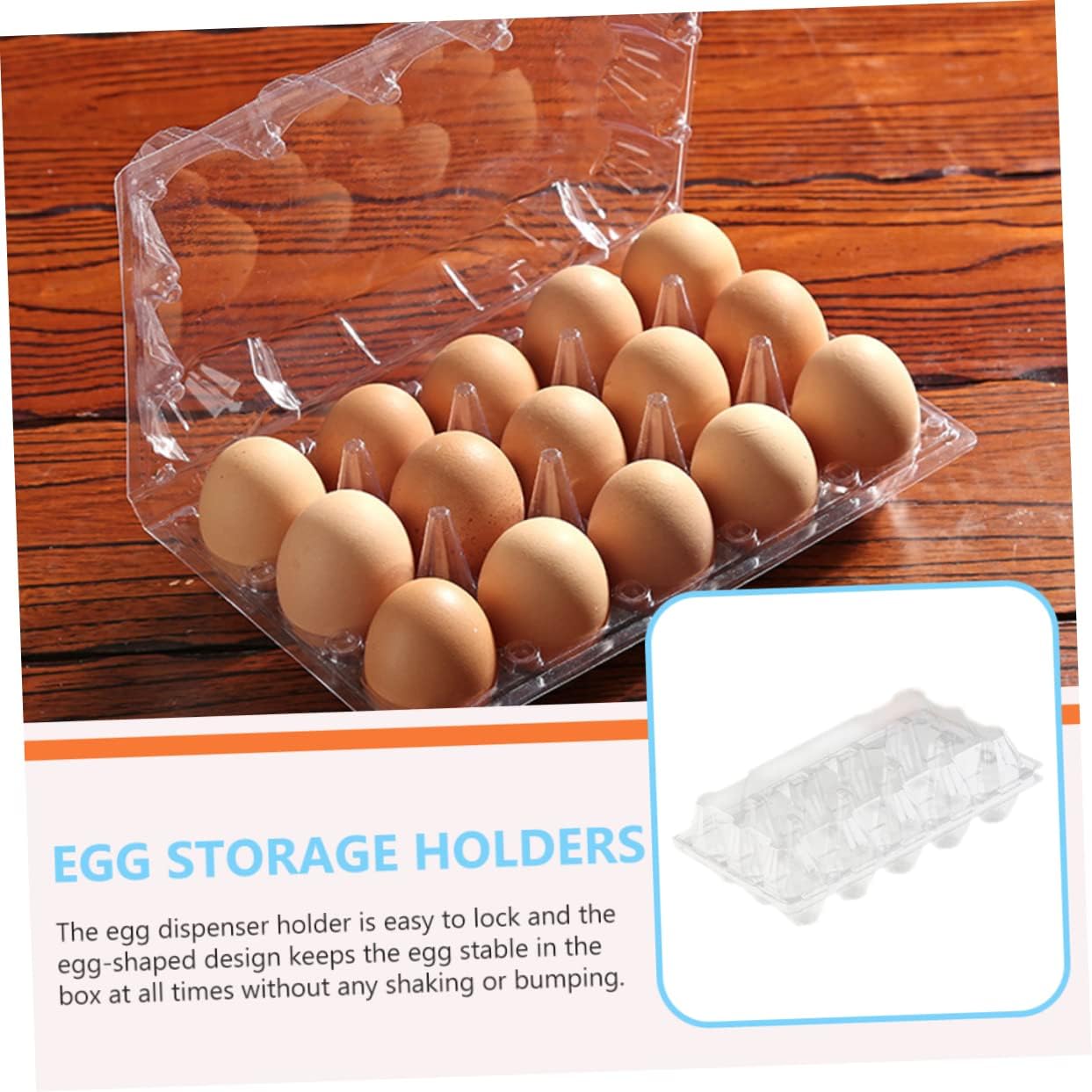 Angoily 20pcs Egg Storage Organizers Home Egg Packaging Boxes Trays for Refrigerator Kitchen Storage Trays