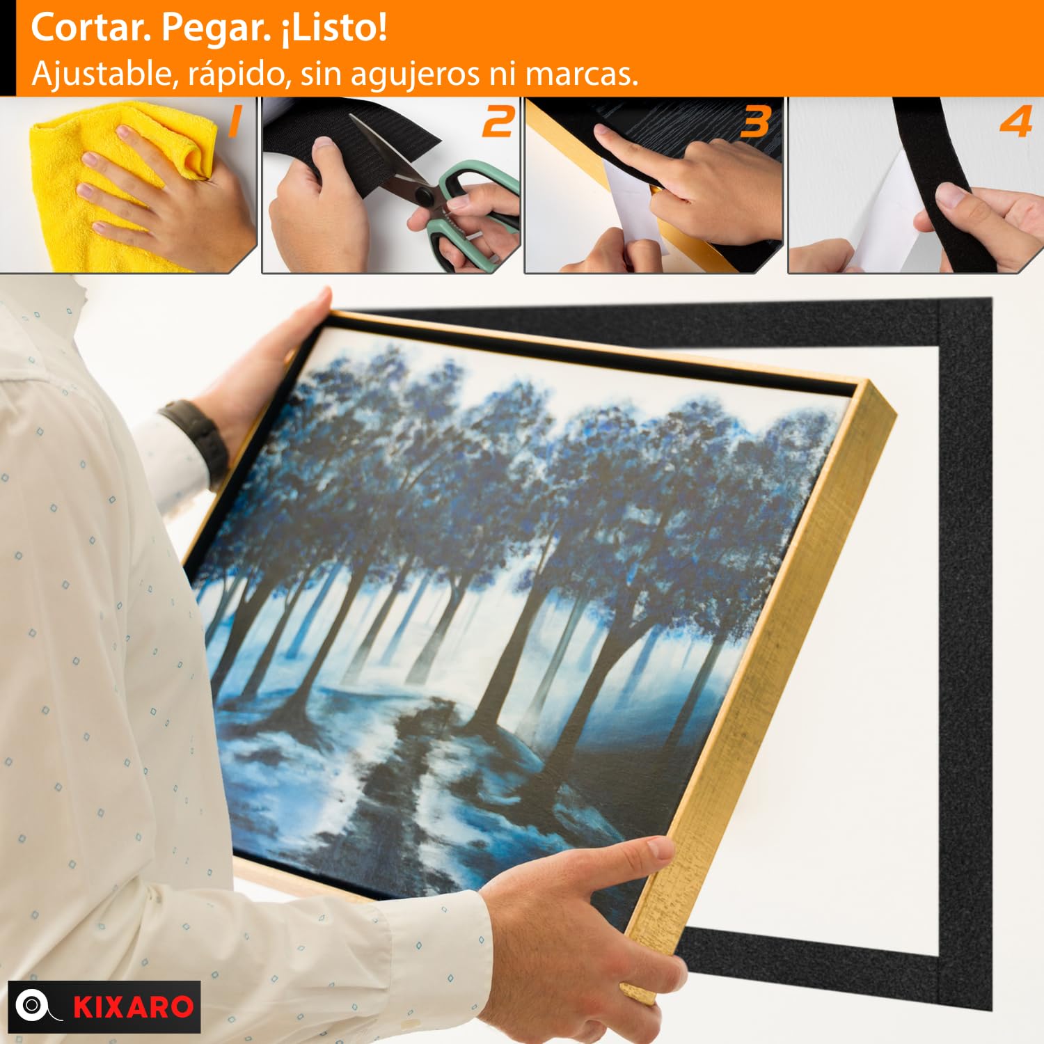 Cinta Gancho Doble Cara Negro Adhesivo Extra Fuerte Ancho 11cm X 2 M Adhesivo Fuerte para Tela Mosquiteras Alfombras Textil Sofa Ropa ✯GARANTÍA DE POR VIDA✯ Cinta Rollo Hook y Loop Tape Gancho y Lazo
