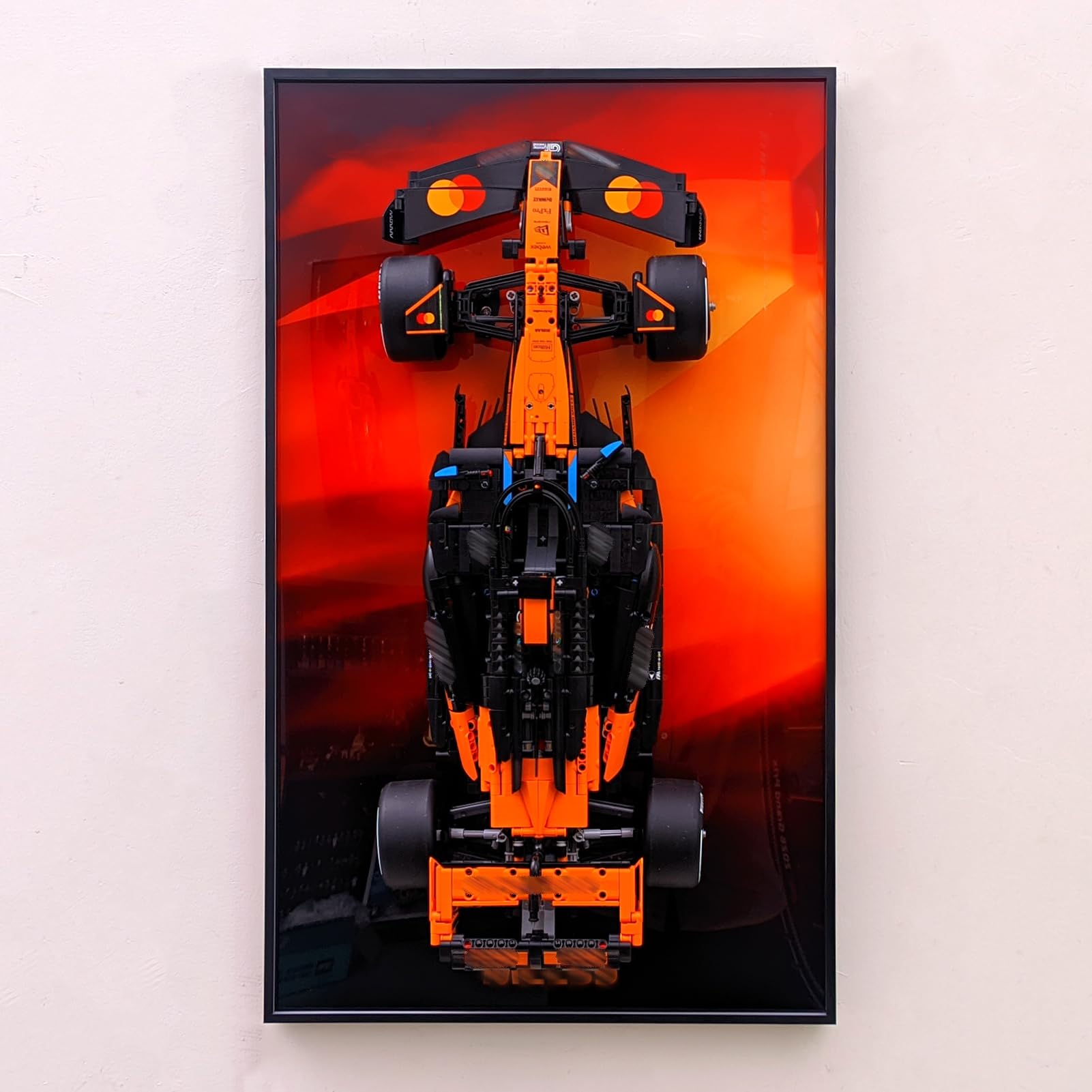 icuanuty Wall Frame Compatible with Lego Technic MCL39 F1 Car 42228 Photo Frame with Hook Compatible with Lego Car Wall Mount Display Frame, Size: 75 x 45 cm (No Models)