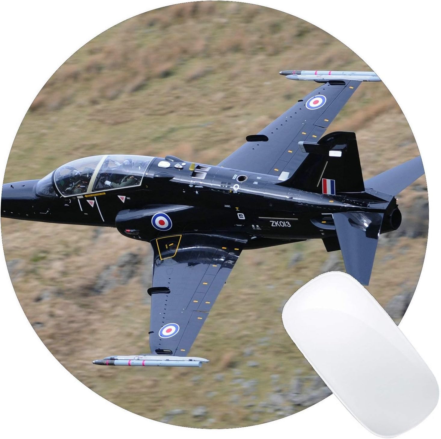 MIKKA Gaming Round Mouse Pad Custom,Military Bae Systems Hawk Mouse Mat,Non-Slip Rubber Base Mousepad-15263