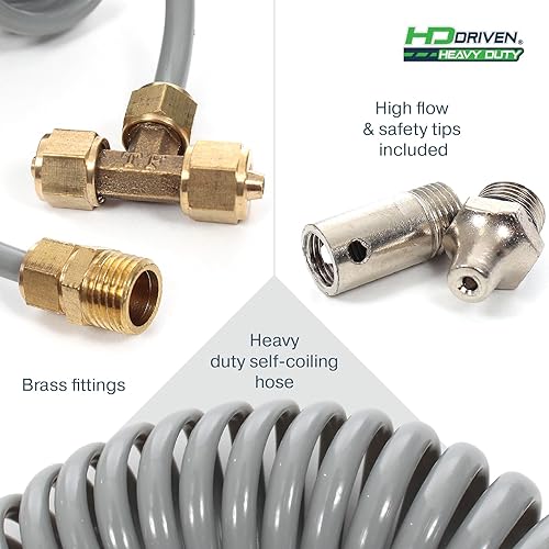 Miniatura 4 de Kit de pistola de soplado de aire de lujo, accesorios de acero, piezas y accesorios para herramientas neumáticas, conexión rápida de 14 pulgadas,