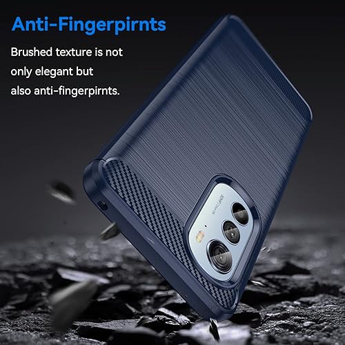 Miniatura 3 de Osophter Funda para Motorola Edge 2022 con 2 protectores de pantalla para Moto Edge 2022 (azul marino)