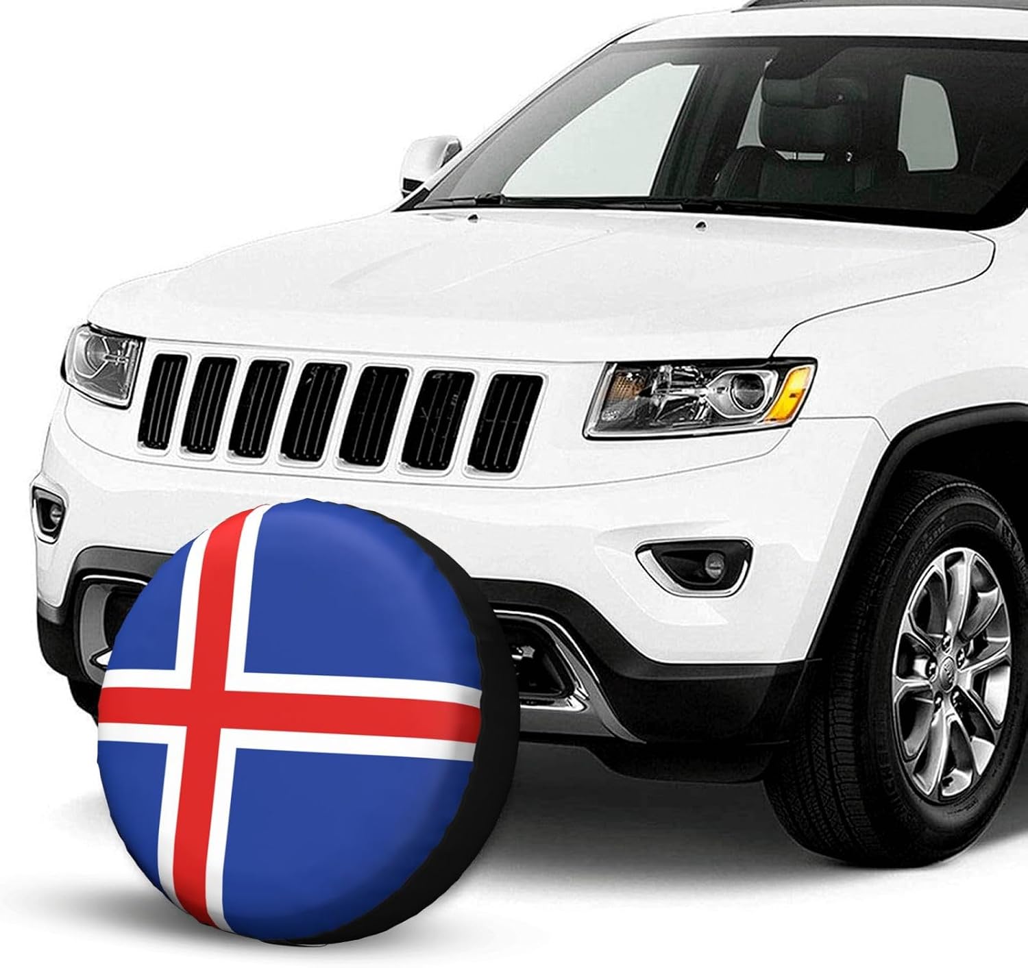 Flag of Iceland Print Tire Cover Universal Spare Wheel for Trailer Rv SUV Truck Camper Travel Accessories