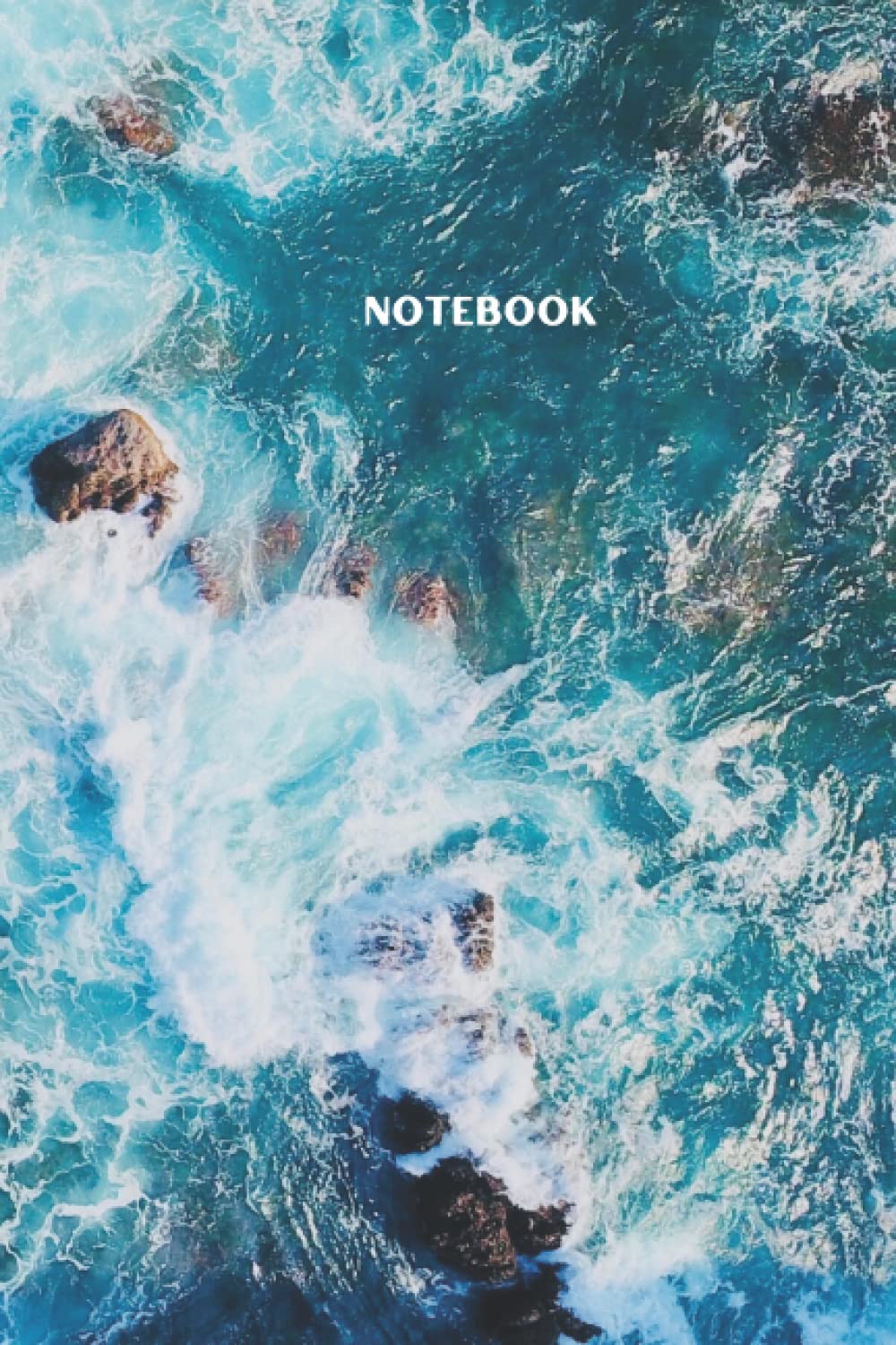 Ocean Waves Notebook: 6x9, 135-page, College Ruled, Ocean Themed Journal and Minimalist Notebook