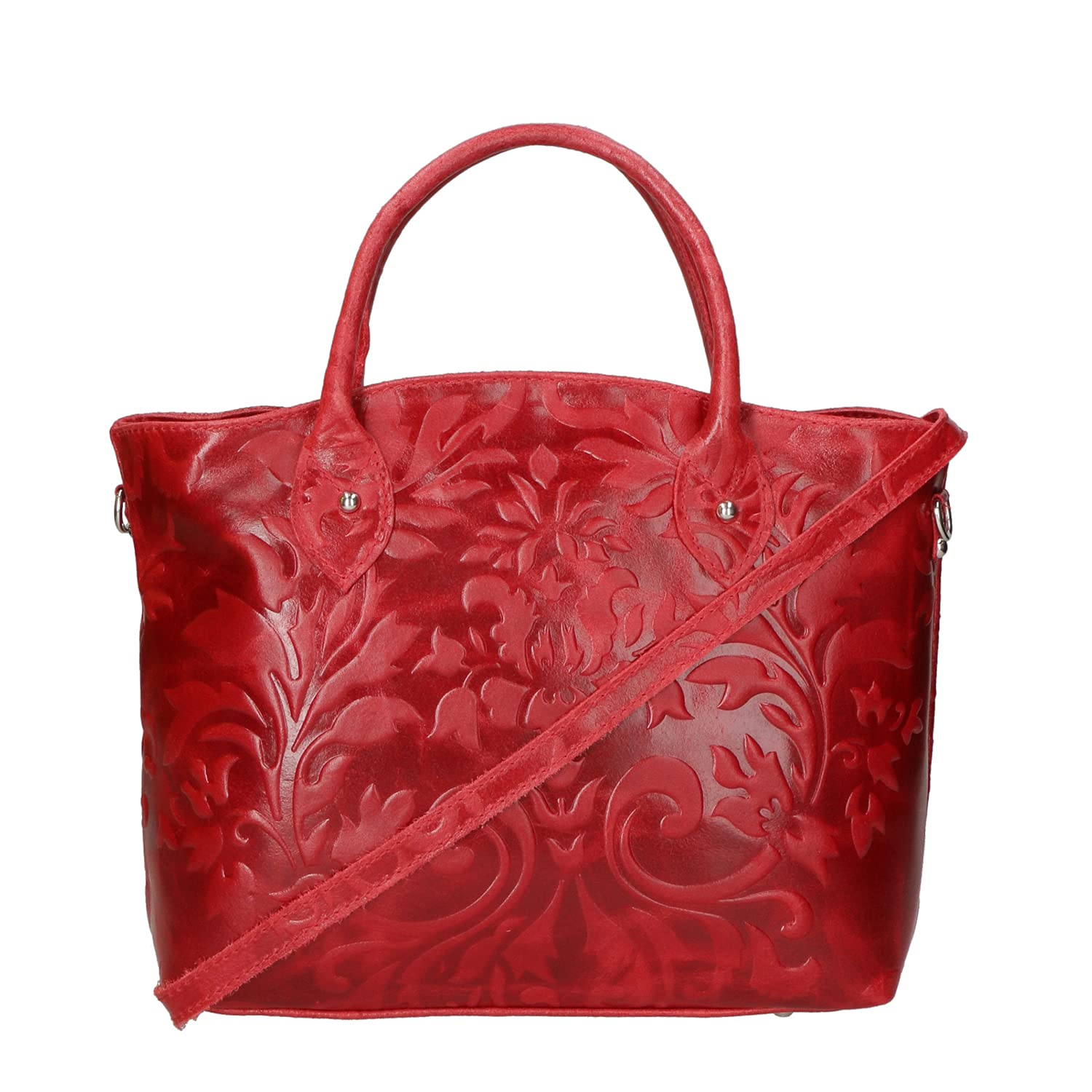 Chicca Borse Borsa tote donna borsa a mano in pelle camoscio stampato borsa media italiana