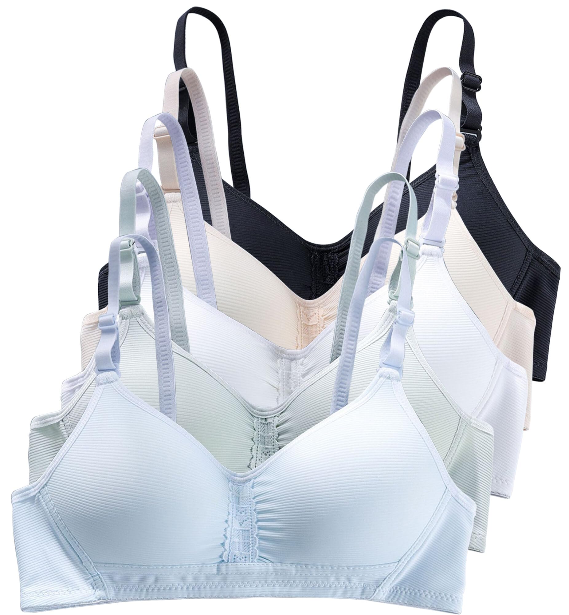 Happy Cherry Mädchen BH ohne Bügel Baumwolle Unterwäsche Sport Bralette verstellbarer Schultergurt