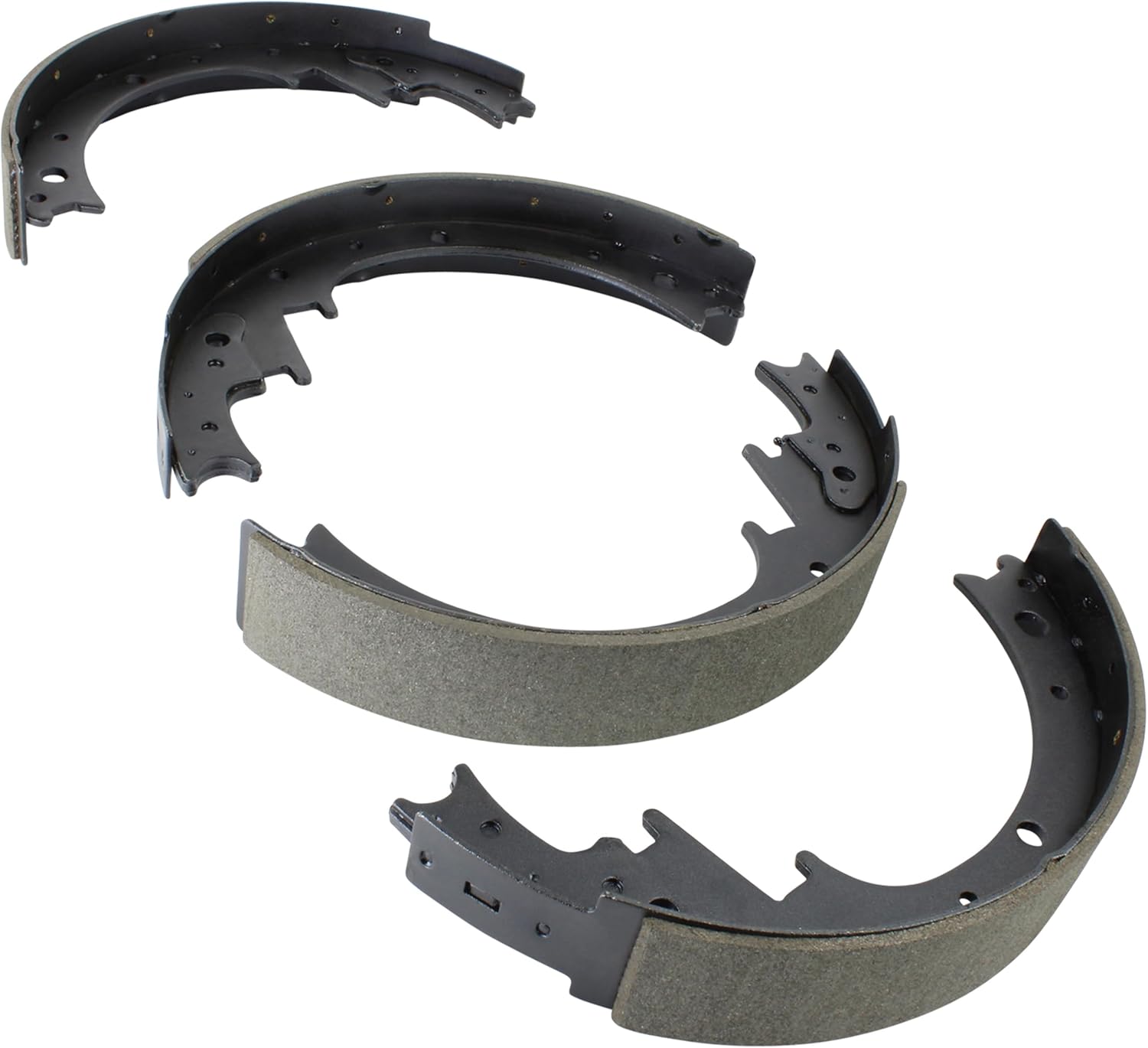 QUALITY-BUILT Front/Rear Drum Brake Shoes, FS33, Compatible with 1951-1981 Chevrolet/Dodge/Ford/GMC/International/Jeep/Plymouth (1000 Series,1500 Series,1500A,1500B,1500C,AB140,AM150,B300,B350,D200)