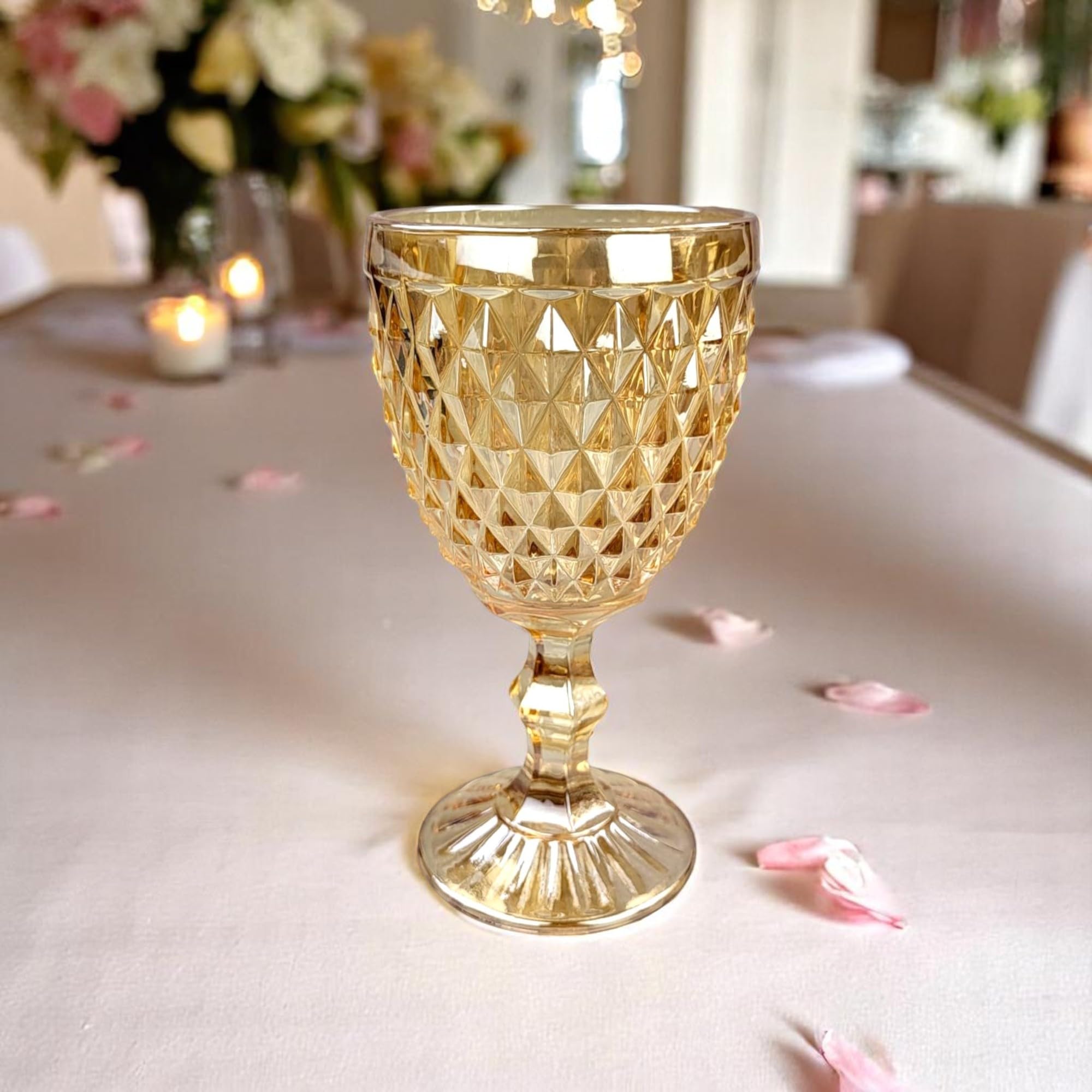 Jagged Ridge Bicchieri Da Vino Senza Stelo In Acciaio Oro Rosa - Set Da 4, Infrangibili E Eleganti Per Festa E Picnic