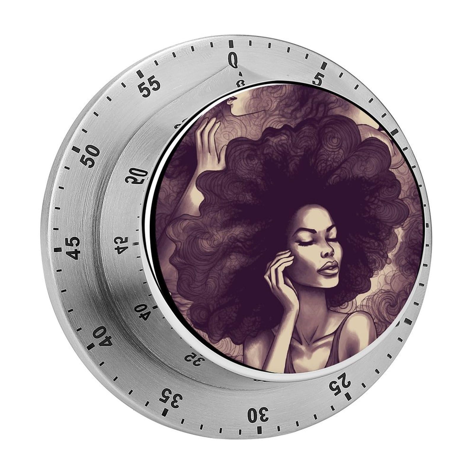 Temporizador de cocina para mujer con diseño African Hair ideal para organizar tareas en casa