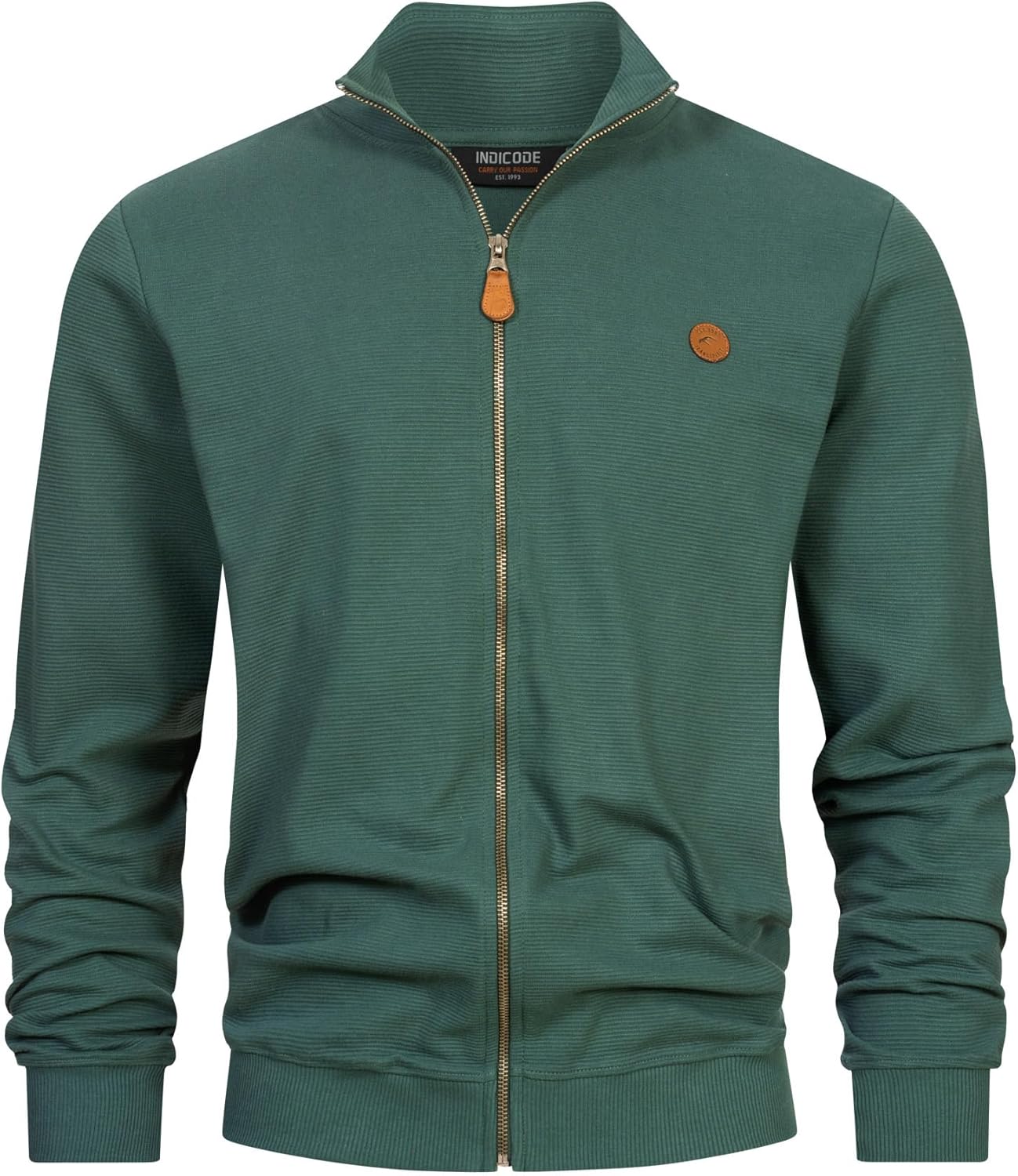 Indicode INGuadalupe Cardigan voor heren, gebreide jas van katoen | sweater met rip-manchetten pullover voor mannen, Toasted Coconut, M