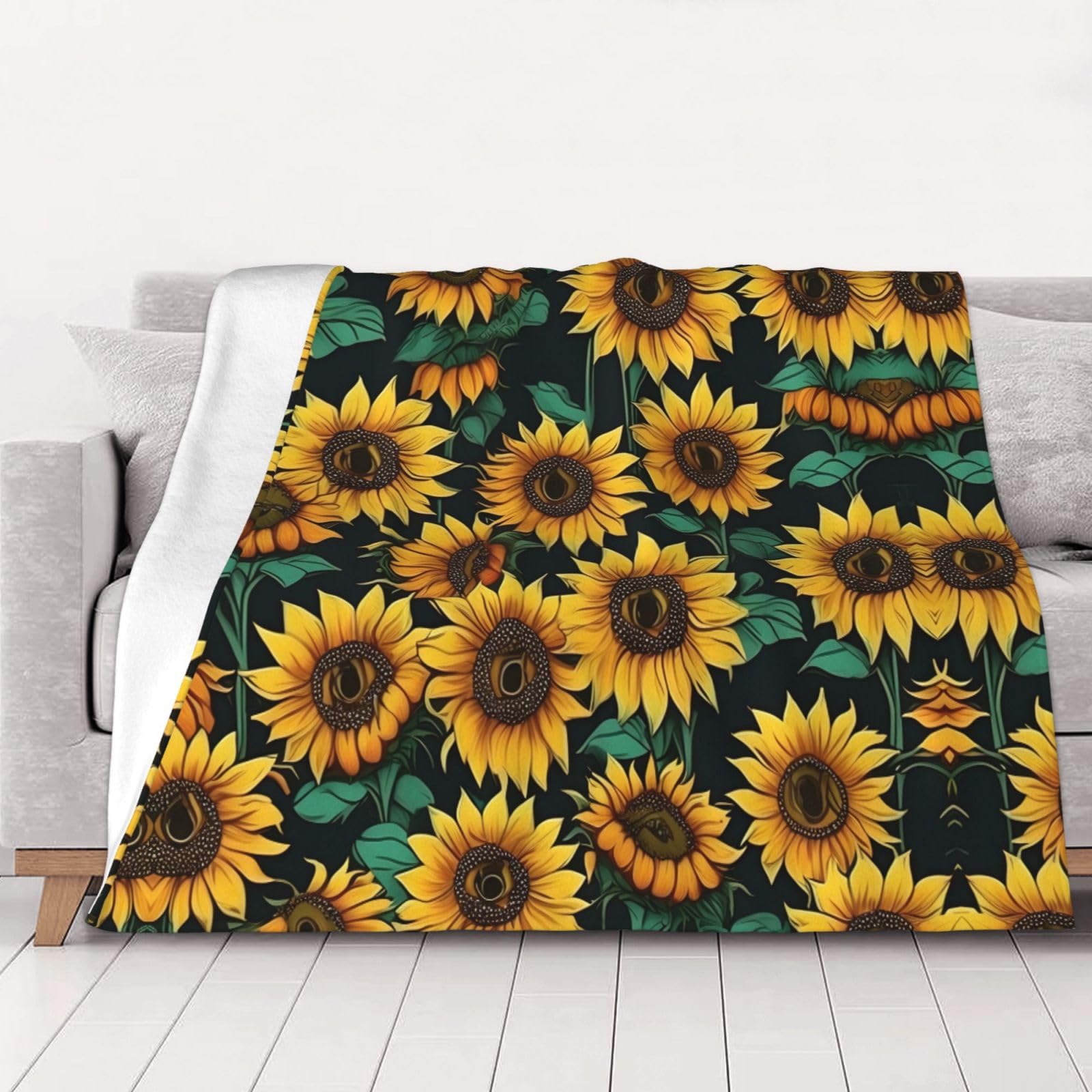 Couverture tournesol super douce pour éliminer la fraîcheur sur le lit et le canapé