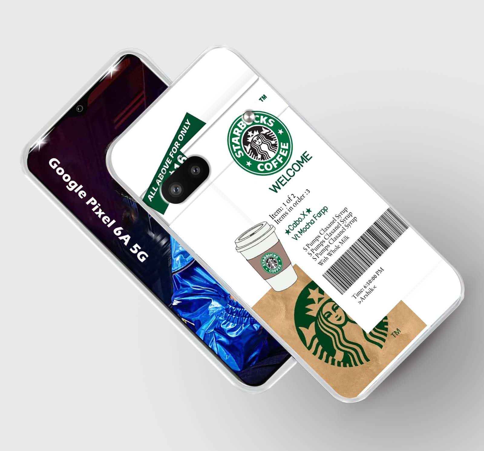 Veshotack Back Cover for Google Pixel 6a Coffe Starbucks Design Printed Designer Back Cover and case. (Design 91)