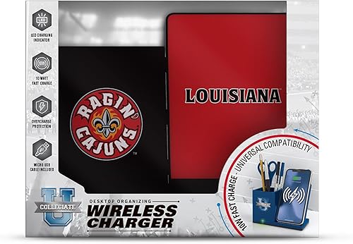 Miniatura 17 de SOAR NCAA - Soporte de carga inalámbrico unisex para teléfono celular y organizador de escritorio
