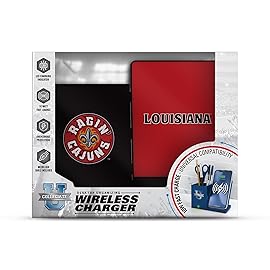 SOAR NCAA Wireless Cell Phone Charging Stand and Desktop Organizer, Louisiana Ragin\' Cajuns