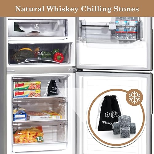 Miniatura 5 de Regalos de whisky para hombres, juego de vasos de whisky, juego de piedras de whisky, regalos de whisky para hombres, Acción de Gracias, Navidad,