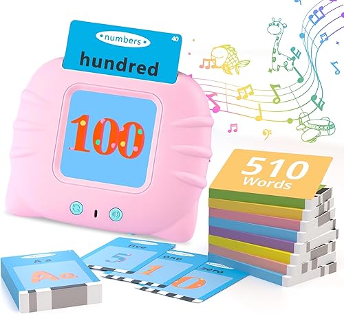 Juguetes de terapia del habla de bolsillo, tarjetas flash del alfabeto para niños pequeños con 510 palabras visuales, juguetes de recursos de disponible en Yaxa El Salvador