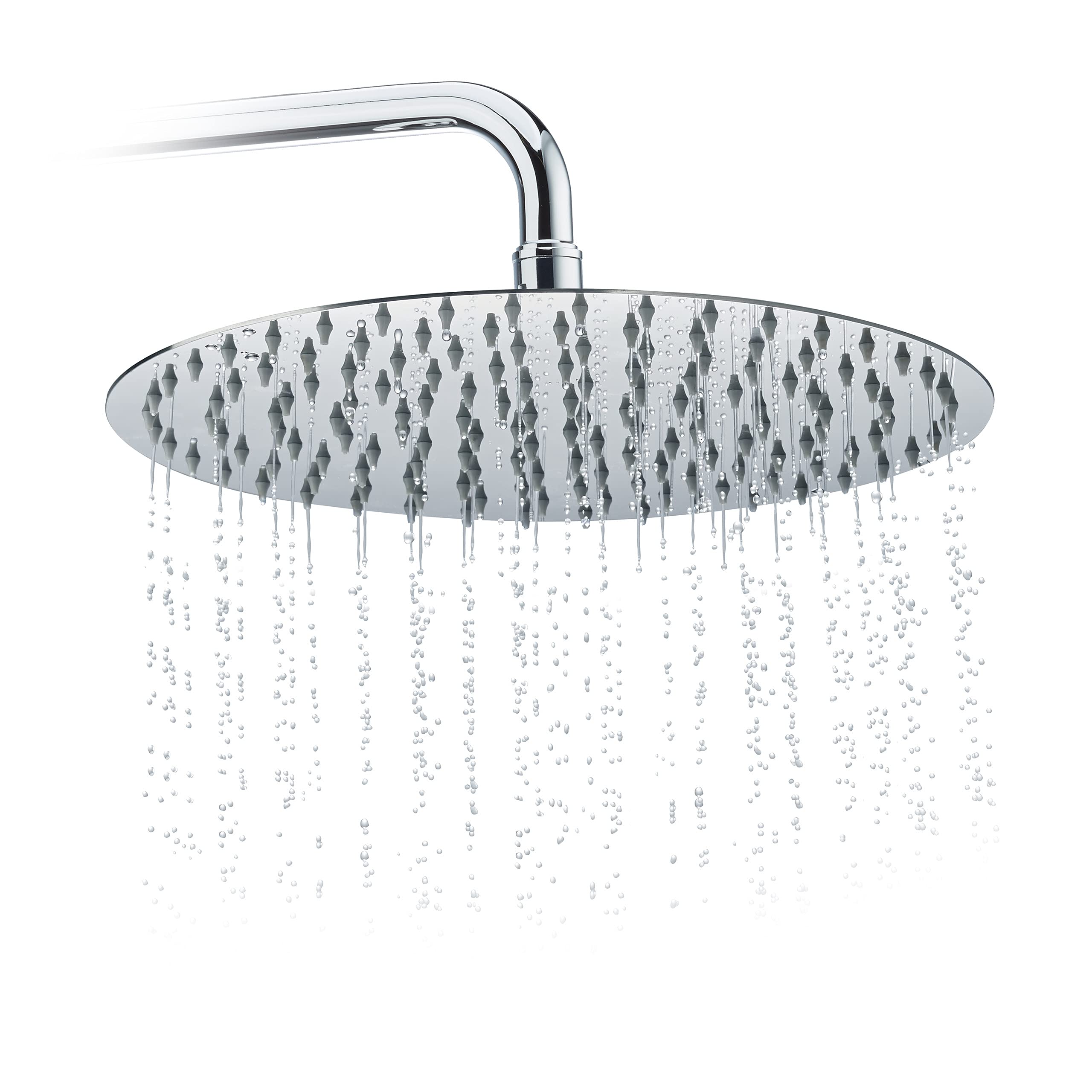 Cabezal De Ducha LED De Lluvia 40x40 Cm – Acero Inoxidable, Cromado, Cambia De Color Con Temperatura | Rozin