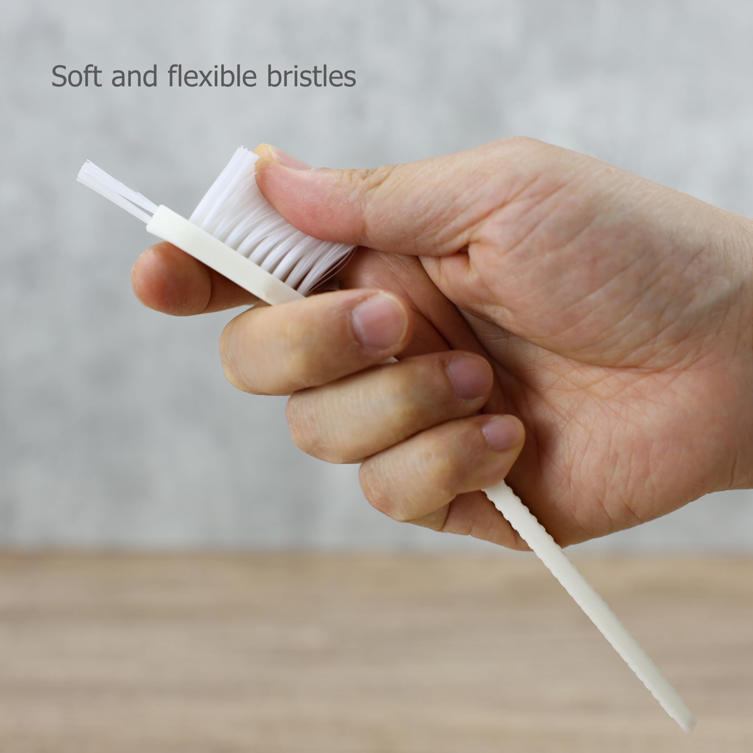 EIKS 6 Pack Cleaning Brushes - Flexible Bristles For Bathroom, Kitchen, Sink, Window Tracks - View #9