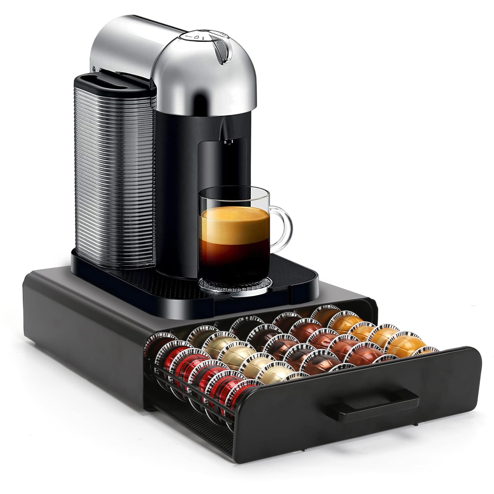 Soporte para Cápsulas de Café,Dispensador Capsulas Vertuo,Organizador Capsulas Vertuo,Cajón para almacenar cápsulas de Vertuoline (capacidad para 40).