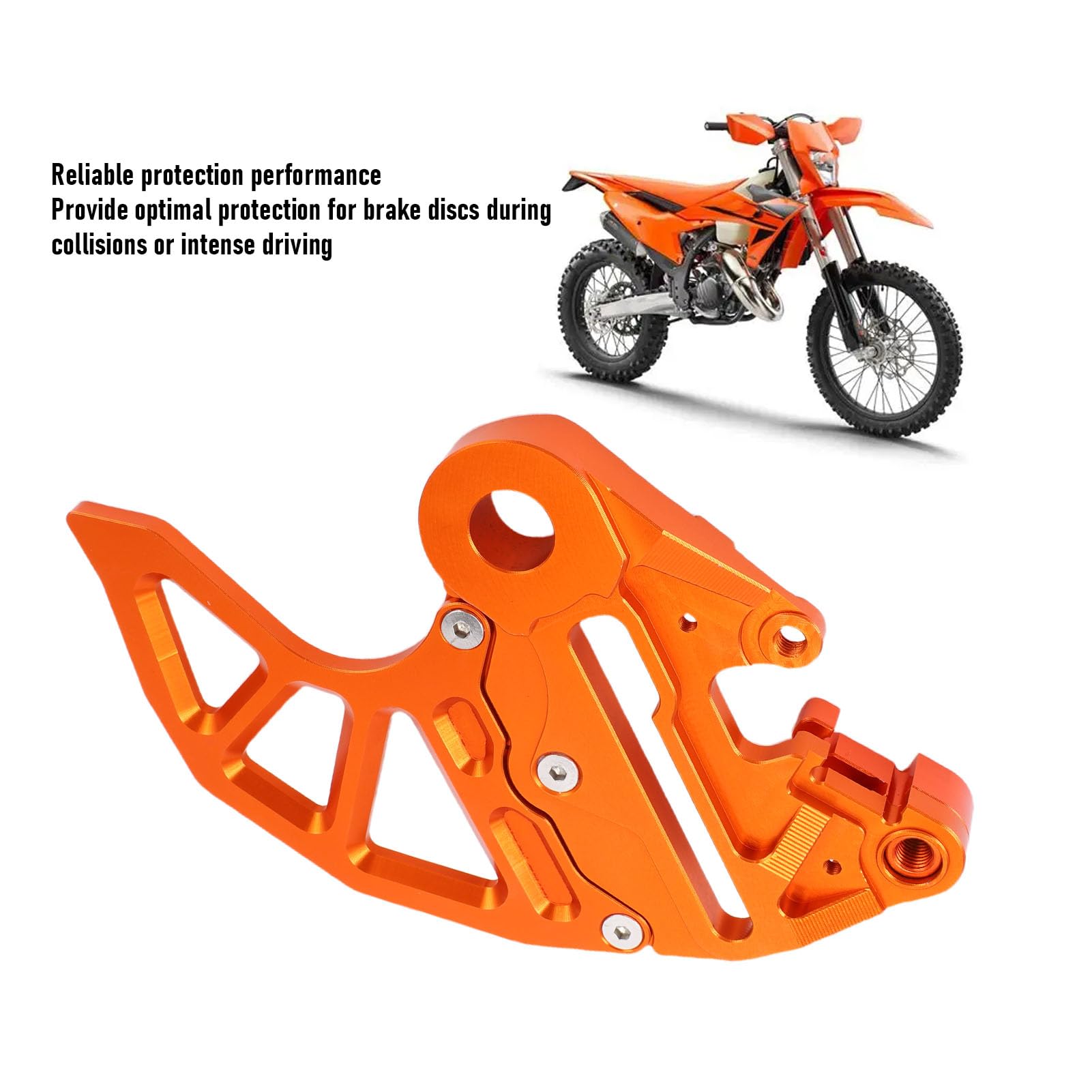Yctze Tylna Osłona Tarczy Hamulcowej Stop Aluminium Dirt Bike Osłona Tarczy Hamulcowej Zamiennik dla 125-530 SX SXF EXC EXCF XC 2004-2023 Husaberg 2009-2014 2014-2023 Hamulce Off Road (ORANGE)