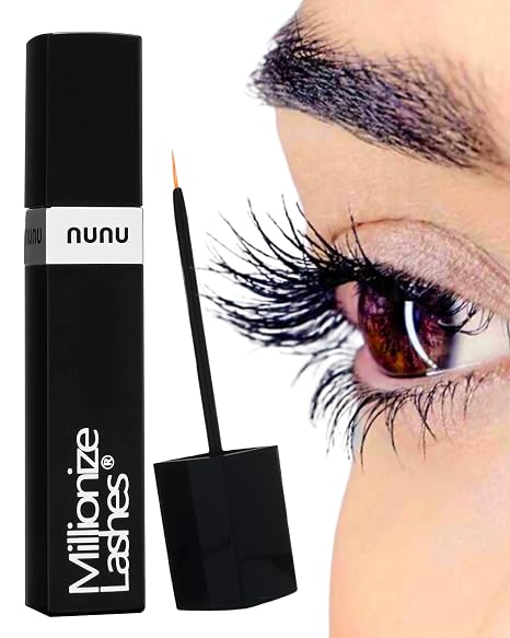 Eyelash Serum & Eyebrow Serum 2-in-1 - Nunu Millionize Lashes - Eyelash Growth & Eyelash Care - Long & Dense Eyelashes - Full Brows - Lash Serum & Brow Serum - Sensitive - Vegan - Made in Germany