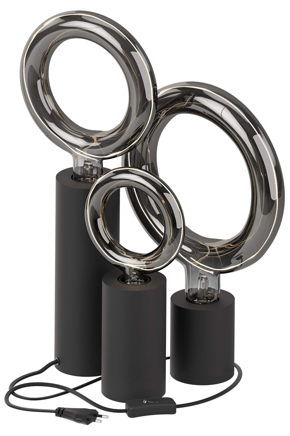 CALEX Rada Set Titanium: Small, Medium, Large incl. 3 Lamphouders E27
