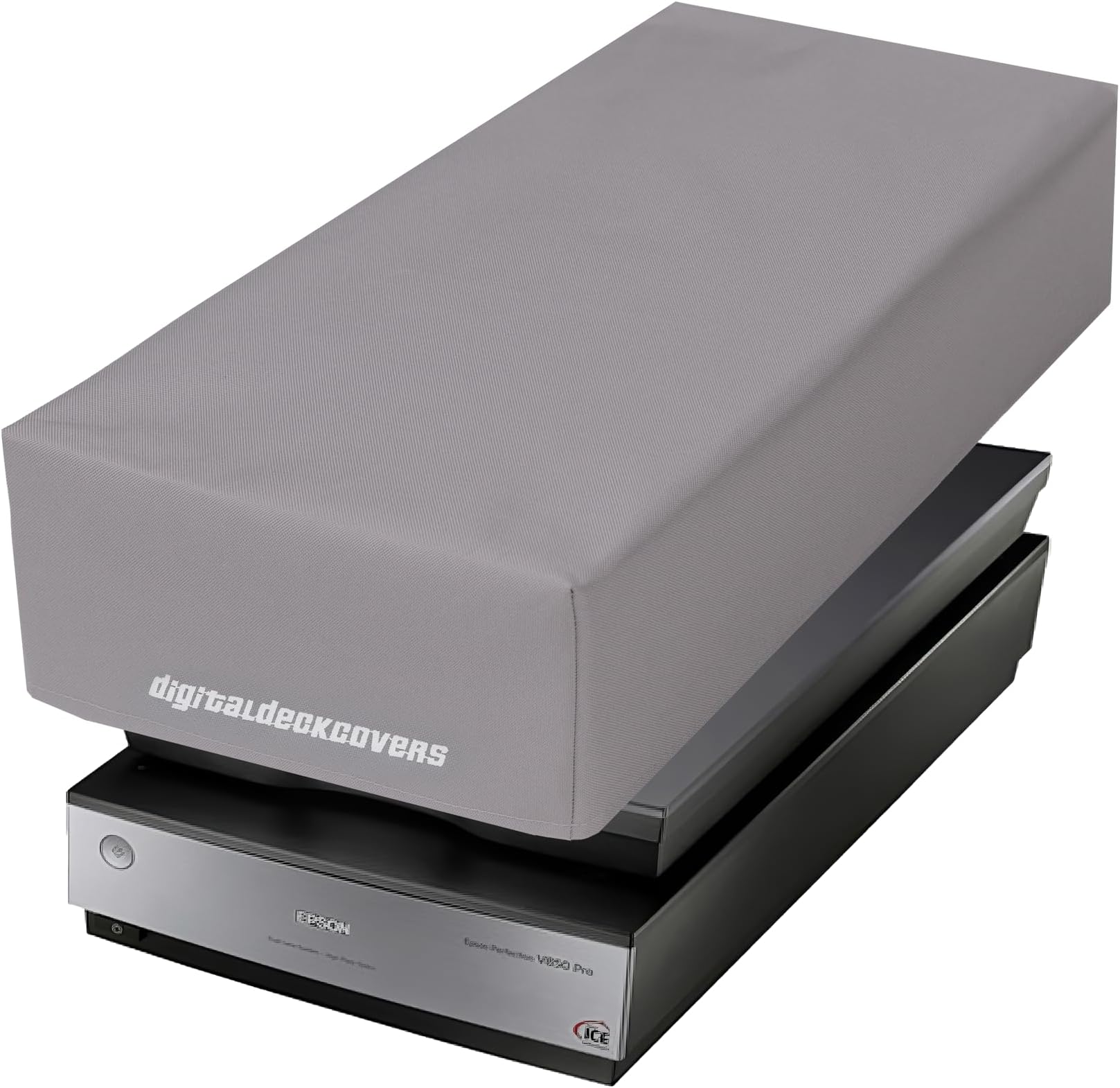 digitaldeckcovers Scanner Dust Cover & Protector for Epson V700 / V750 / V750-M Pro / V800 / V850 Photo Film Scanners [Antistatic, Water Resistant, Heavy Duty Fabric, Silver]