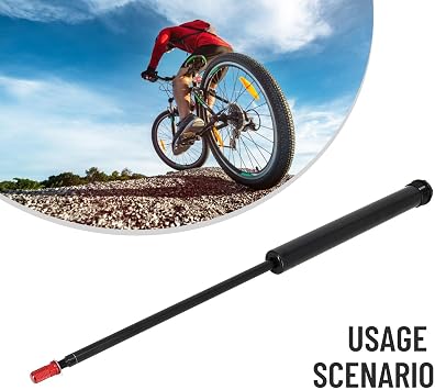 Bicycle Suspension Fork Air Pneumatic Rod for 26 27.5 29 Inch Mountain Bike Front Fork Repair Parts Aluminum Alloy Damping Bar Replacement(26in)