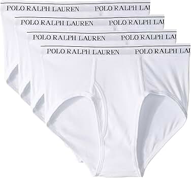 POLO RALPH LAUREN Classic Fit w/Wicking 4-Pack Briefs White